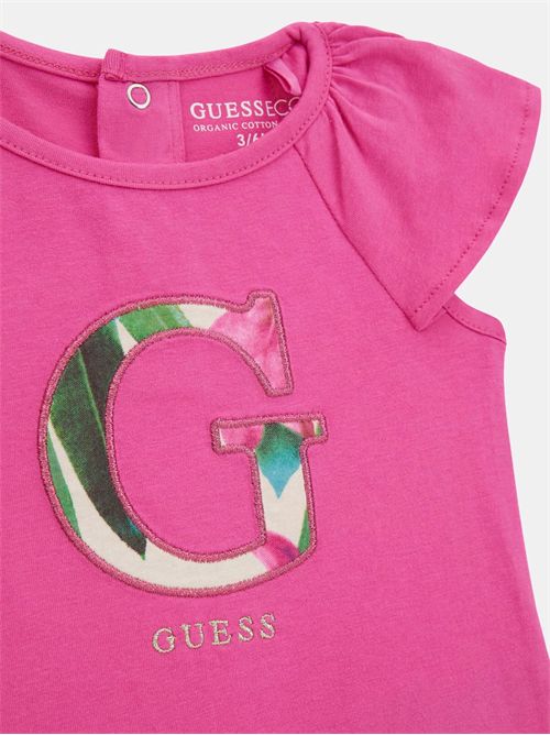 t-shirt e leggings bambina fucsia GUESS | A5GG11K6YW4/G6V7